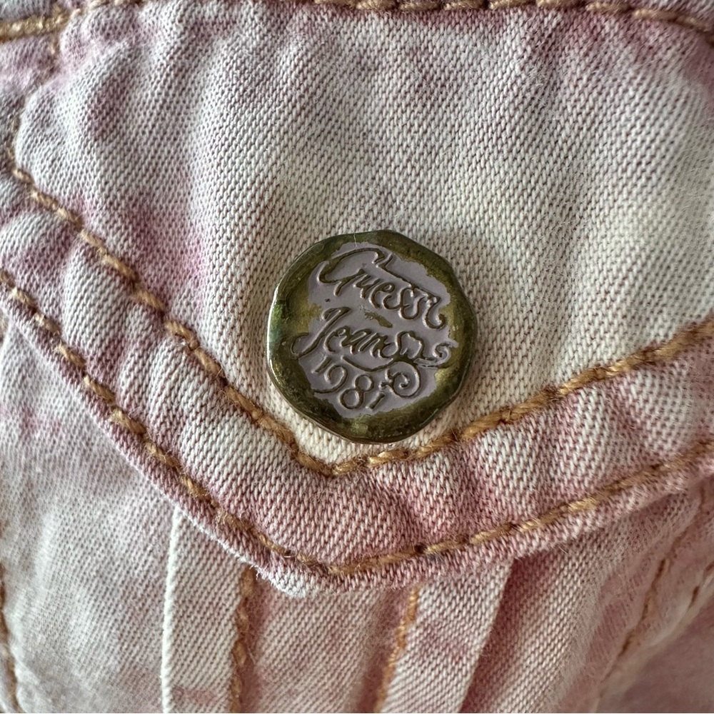 Vintage Y2K Guess Los Angeles Faded Washed Pink Button Up Shirt Cinch Waist - M - Picture 8 of 15